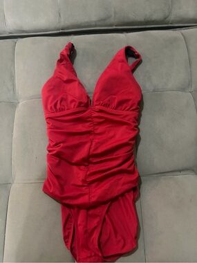 Vintage Jantzen Classics Red One-Piece Swimsuit Size 8
